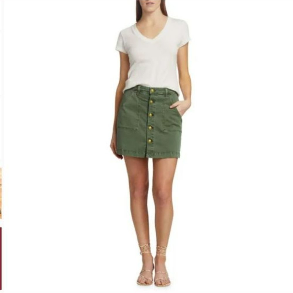 NWT L'AGENCE Dora Button Mini Skirt